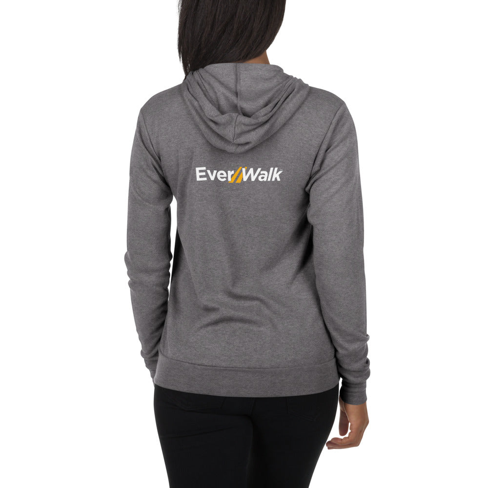 Lightweight Womens Grey EverWalk Zip Hoodie